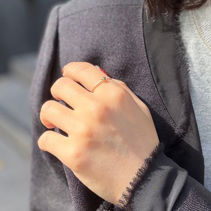 Silver925×brass Heart plain ring