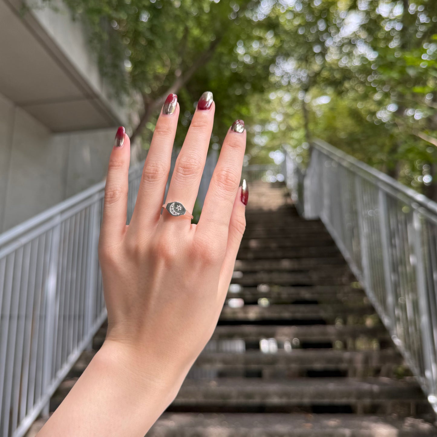 Moon＆Star design ring