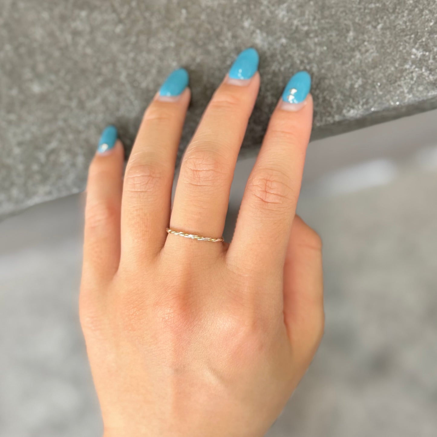 Silver925×Brass plain ring 7