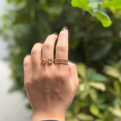 Brass 2stone ring 15