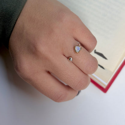 Heart fork ring 11