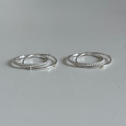 【Biju mam poco】Silver925×18K plain ring
