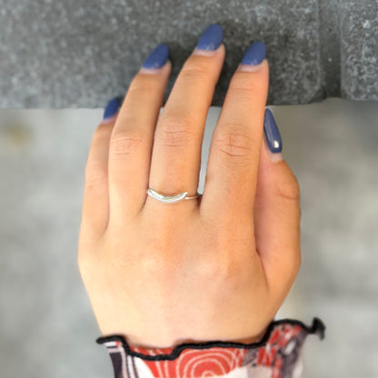 Moon plain ring 9