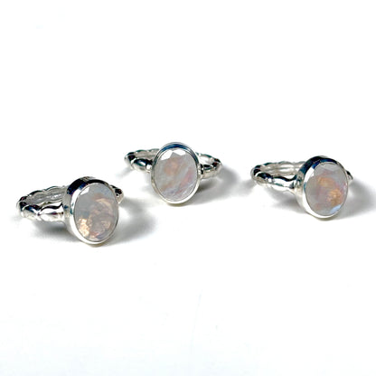 Rainbow Moonstone ring 1