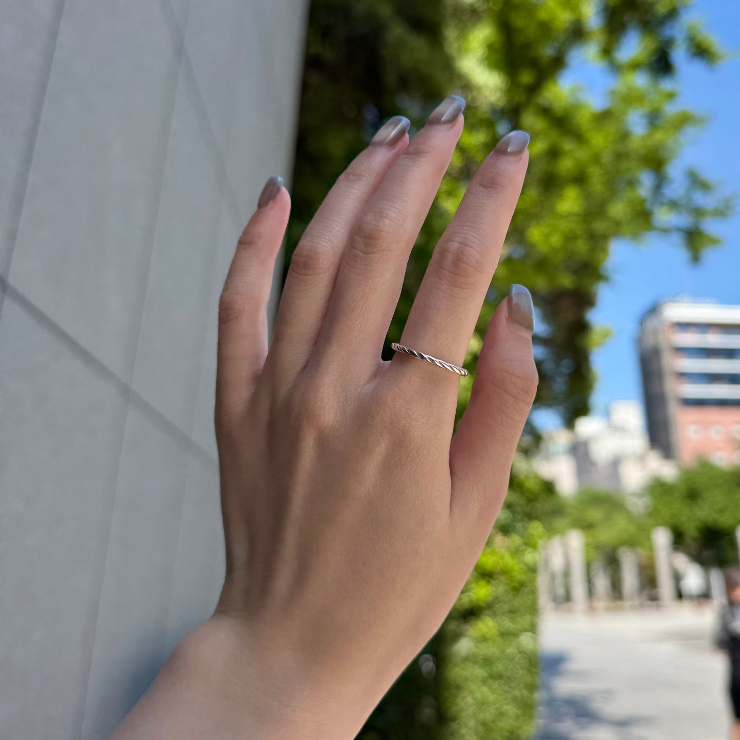 Silver925 plain ring 14
