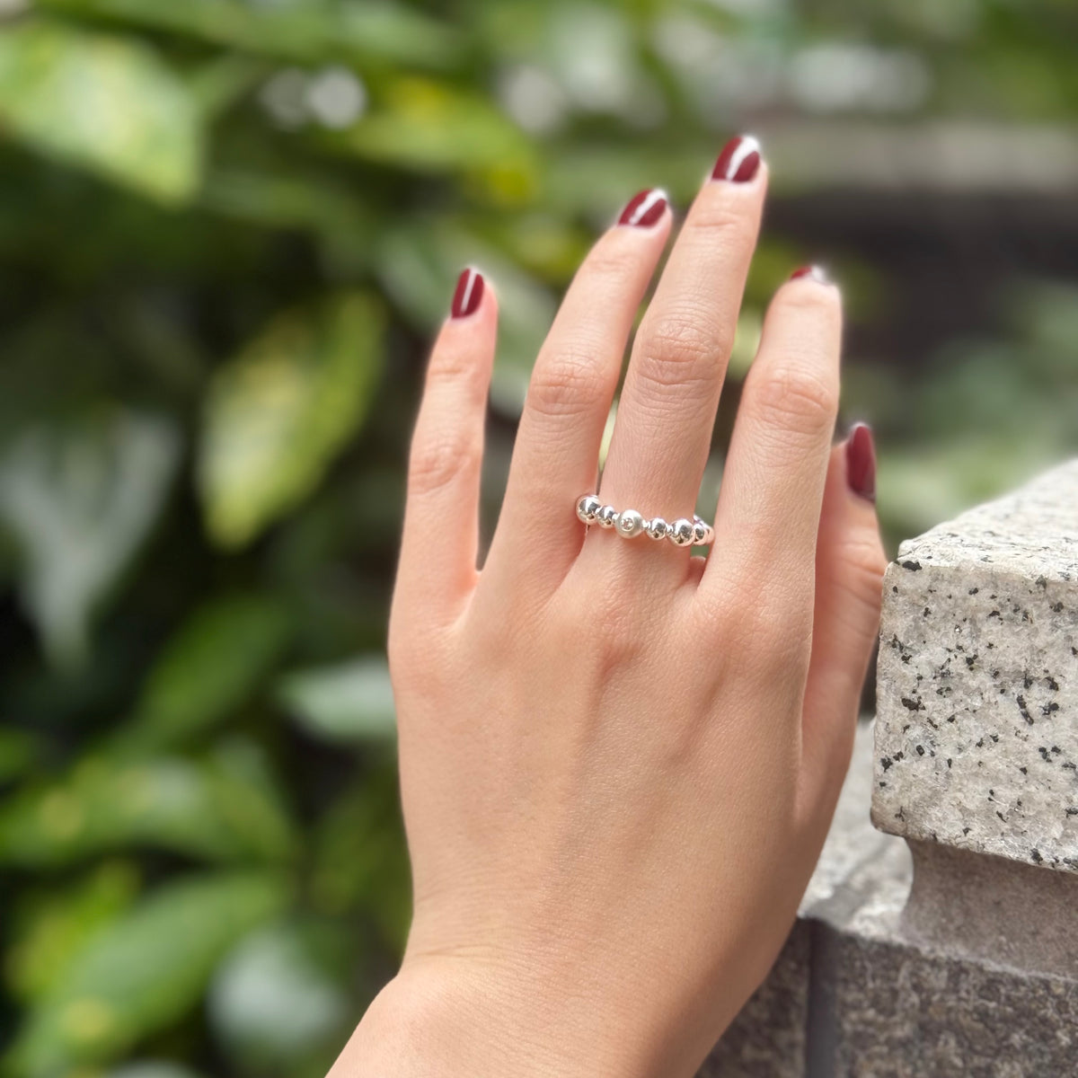 White topaz ring 16