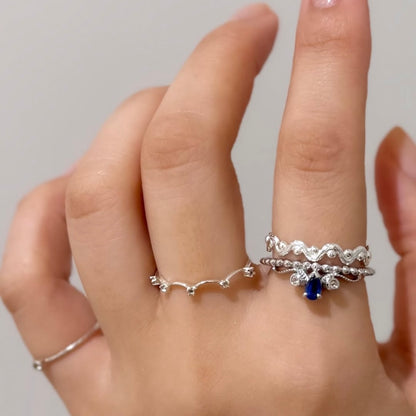 【Biju mam poco】Tiara ring  -Blue kyanite-