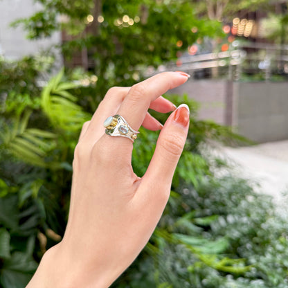 Silver925×Brass design ring 11