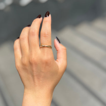 Silver925×brass stacking ring