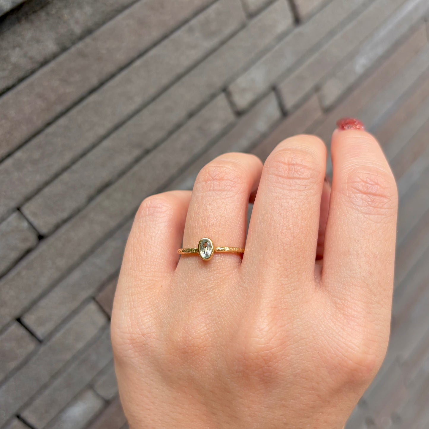 Brass petit ring 8