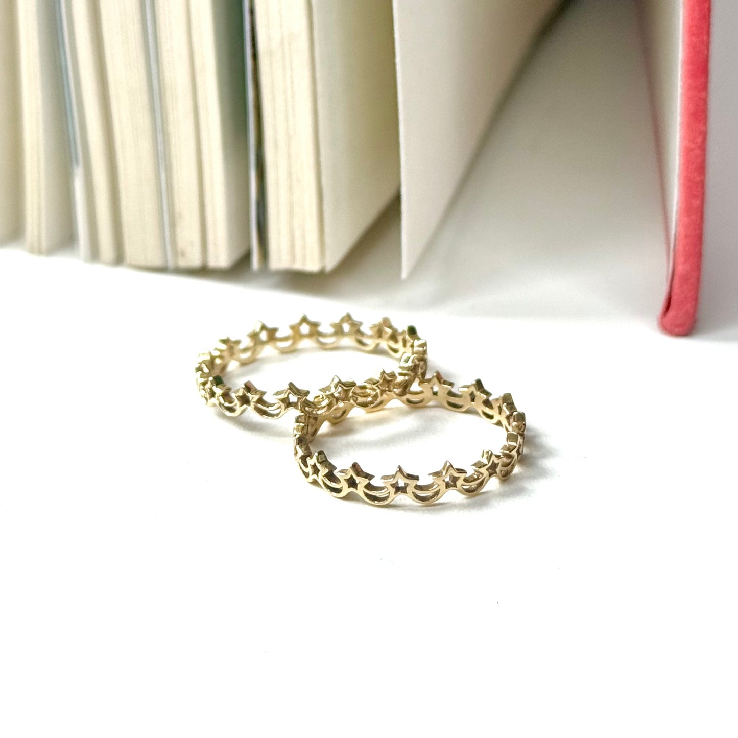 Brass star plain ring 10