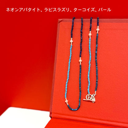 Pearl×Stone necklace 3