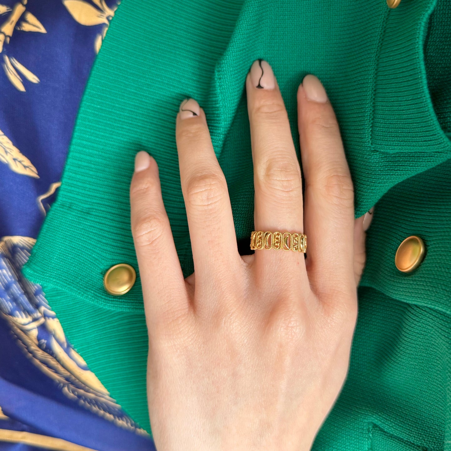 Brass Moon plain ring 1