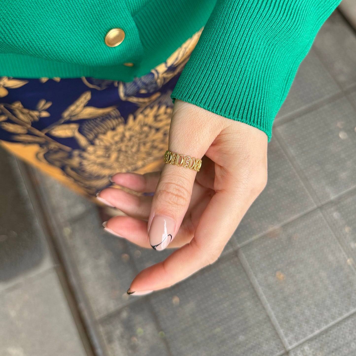 Brass Moon plain ring 1