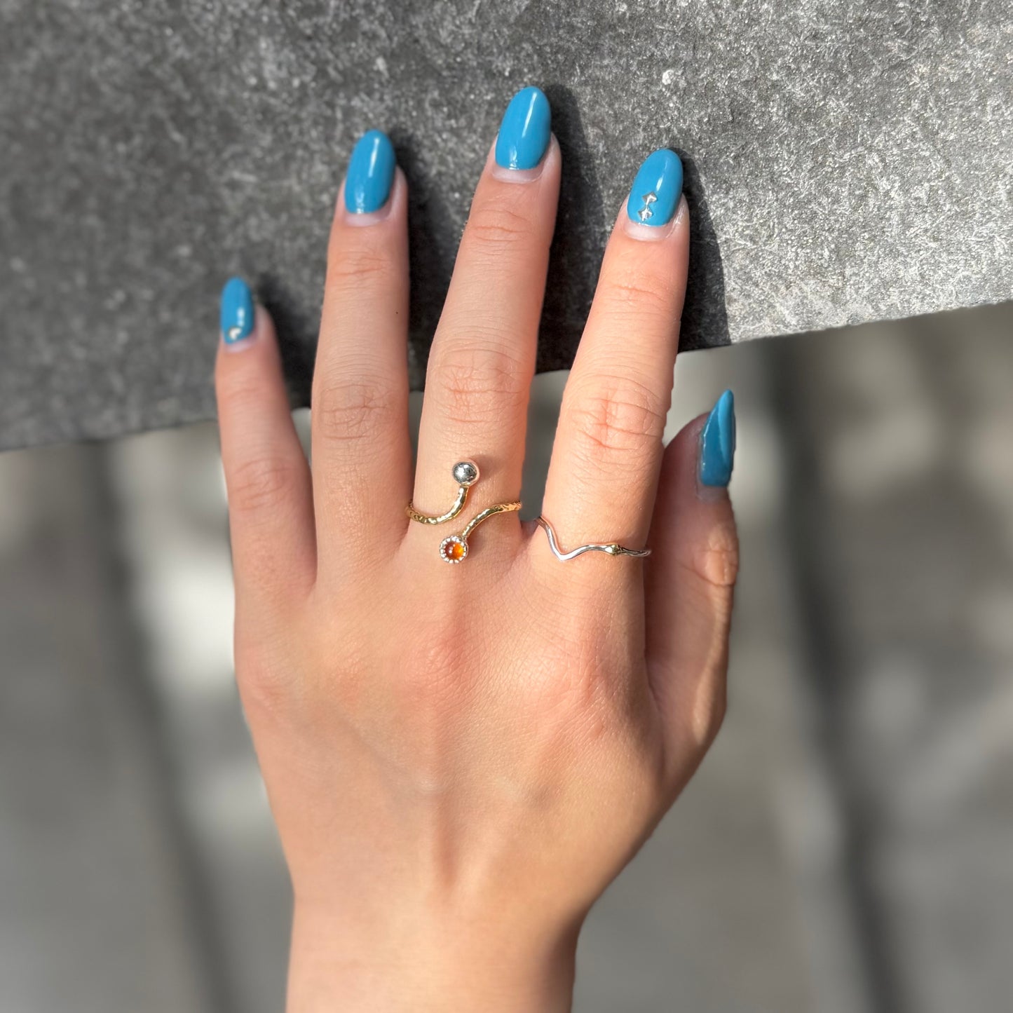 Silver925×Brass design ring 18