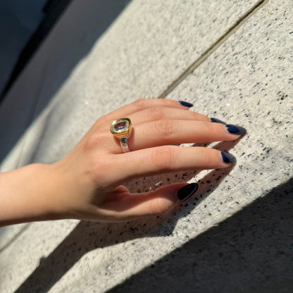 Silver925×Brass design ring 10