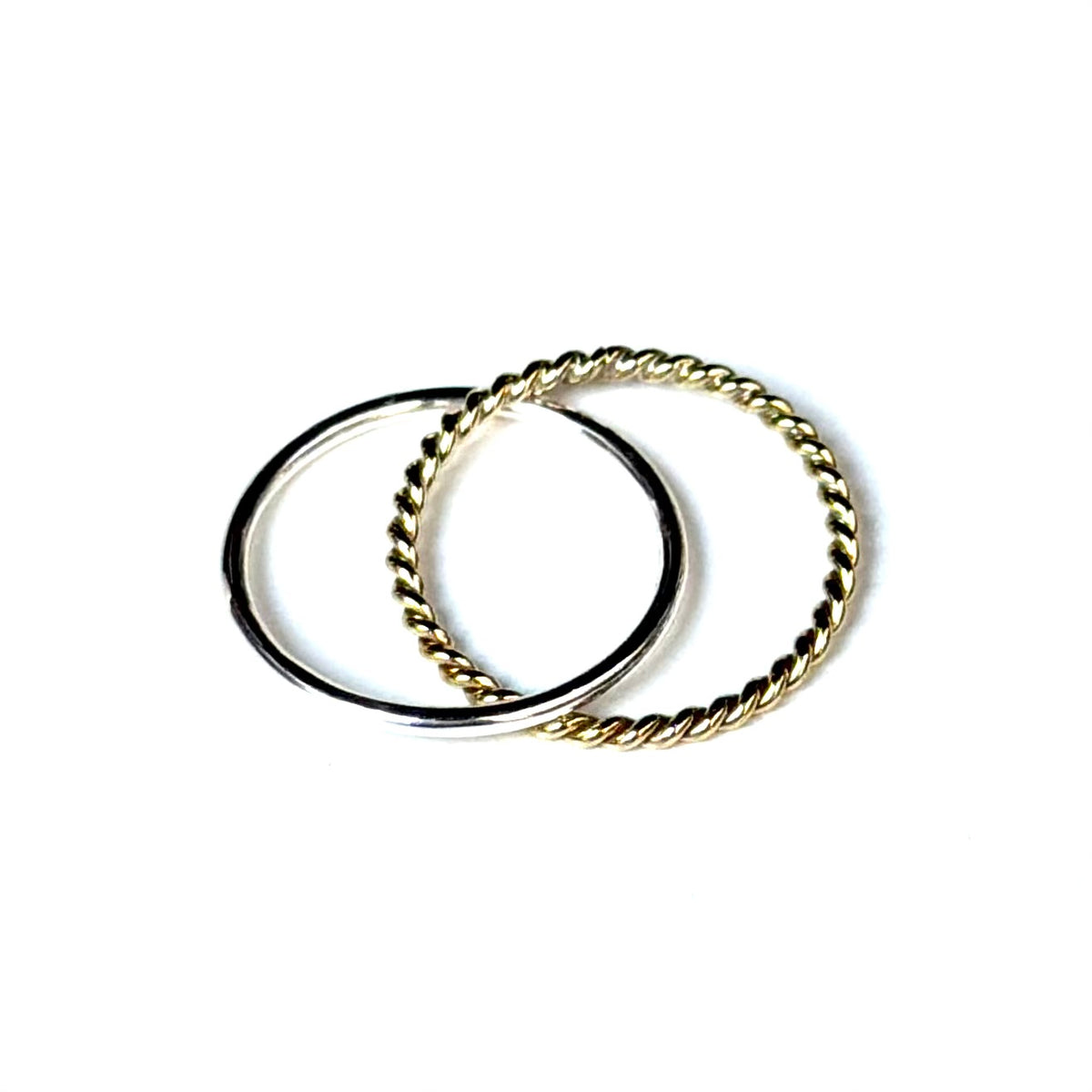Silver925×brass stacking ring