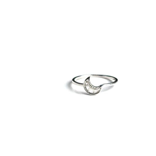 Moon plain ring 7