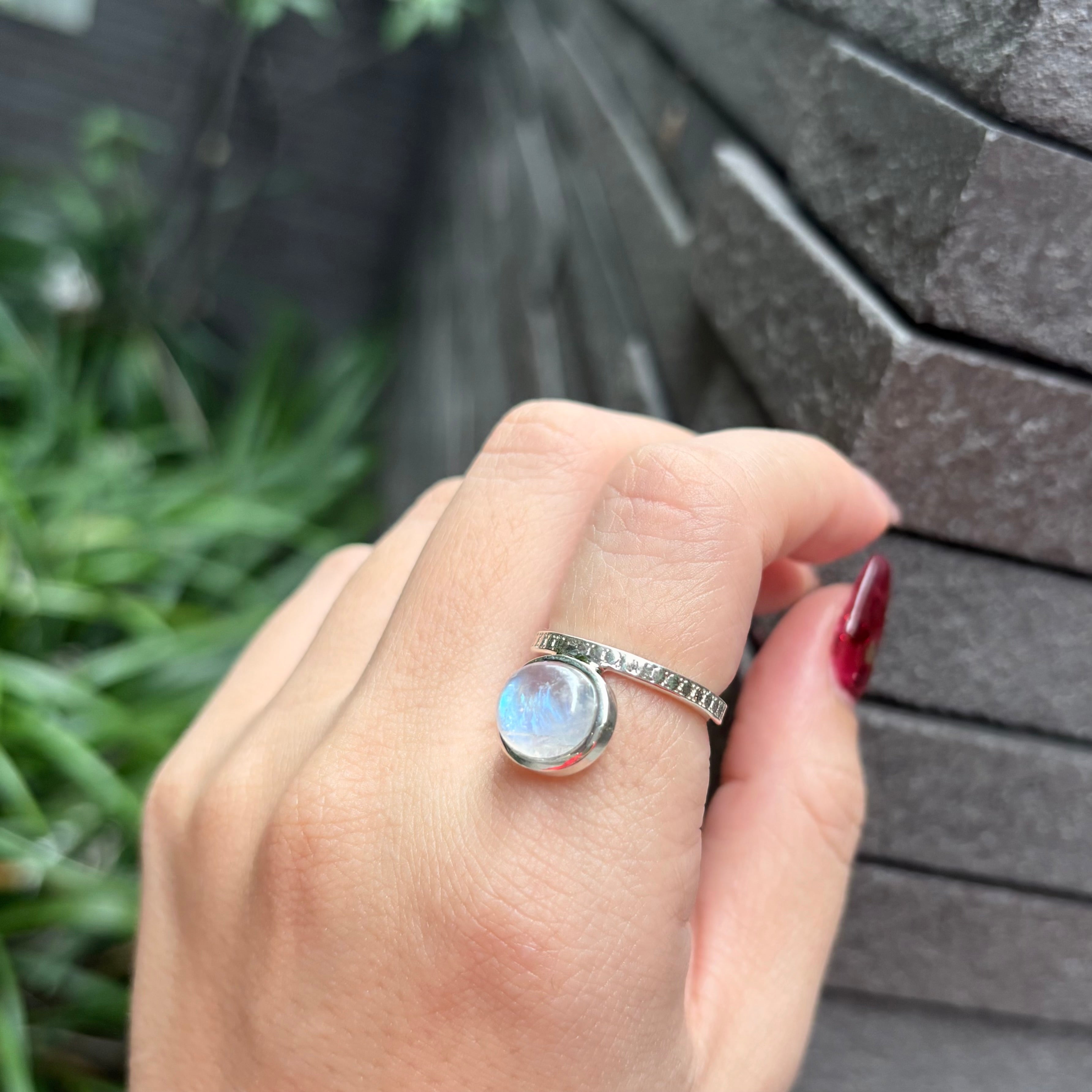Rainbow Moonstone ring 2 – Biju mam