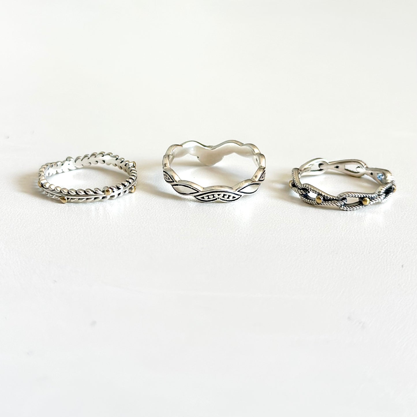 【Biju mam poco】Silver925&18K plain ring 2