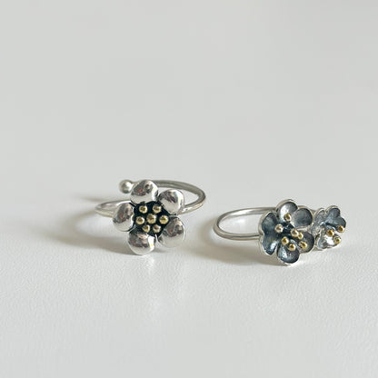 Flower plain ring