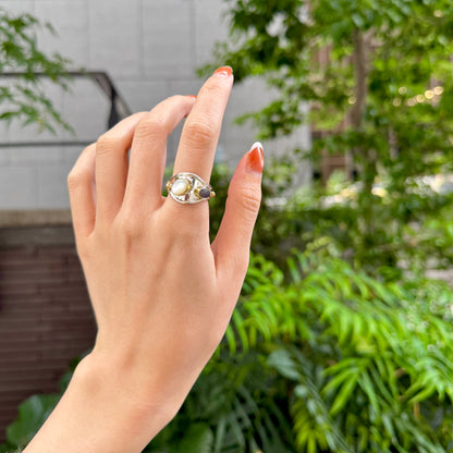 Silver925×Brass design ring 11