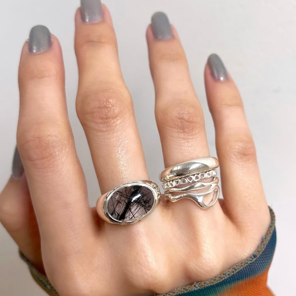 Silver925 plain ring 66
