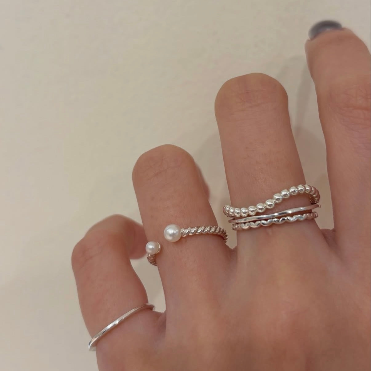 Pearl design ring 8