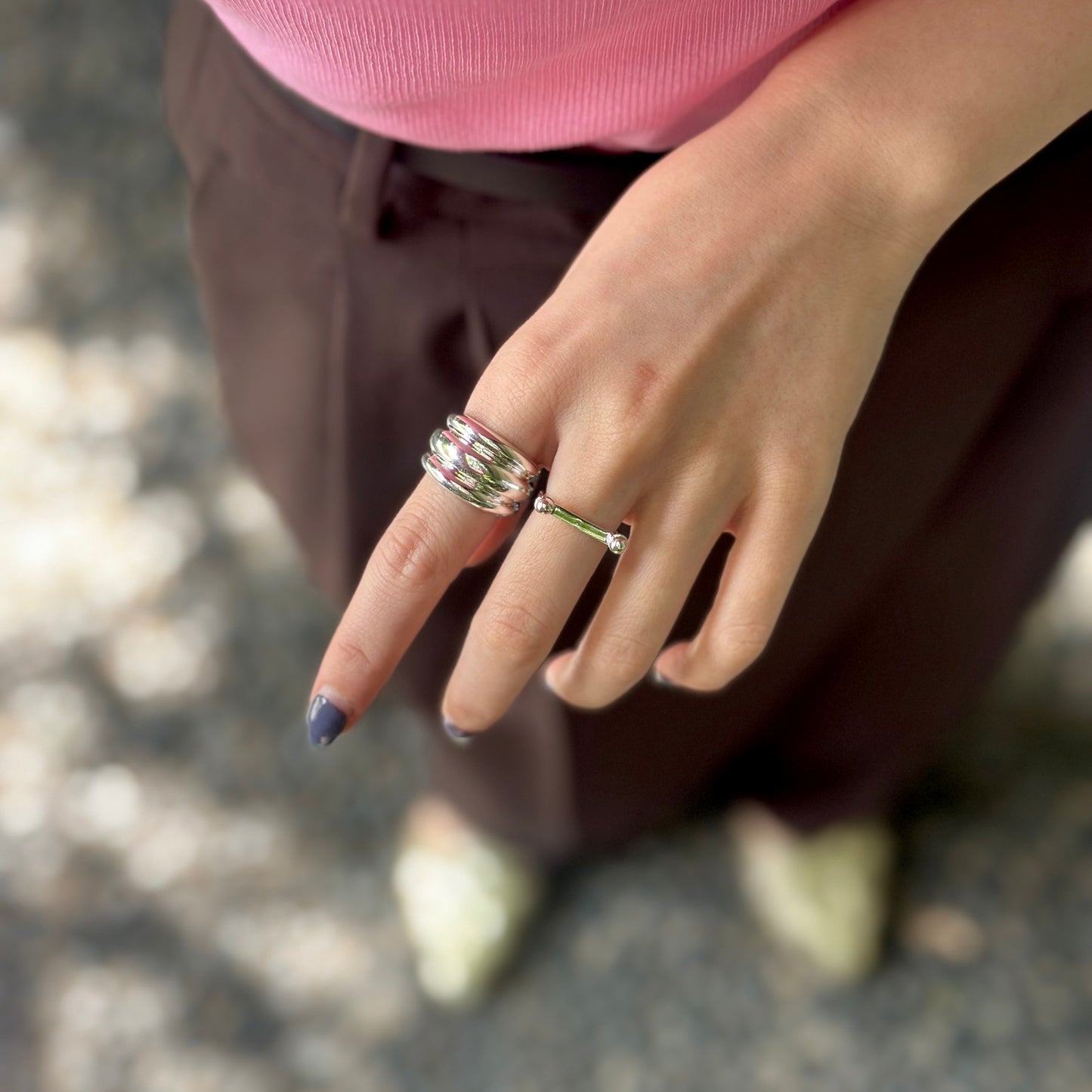 Silver925 plain ring 6