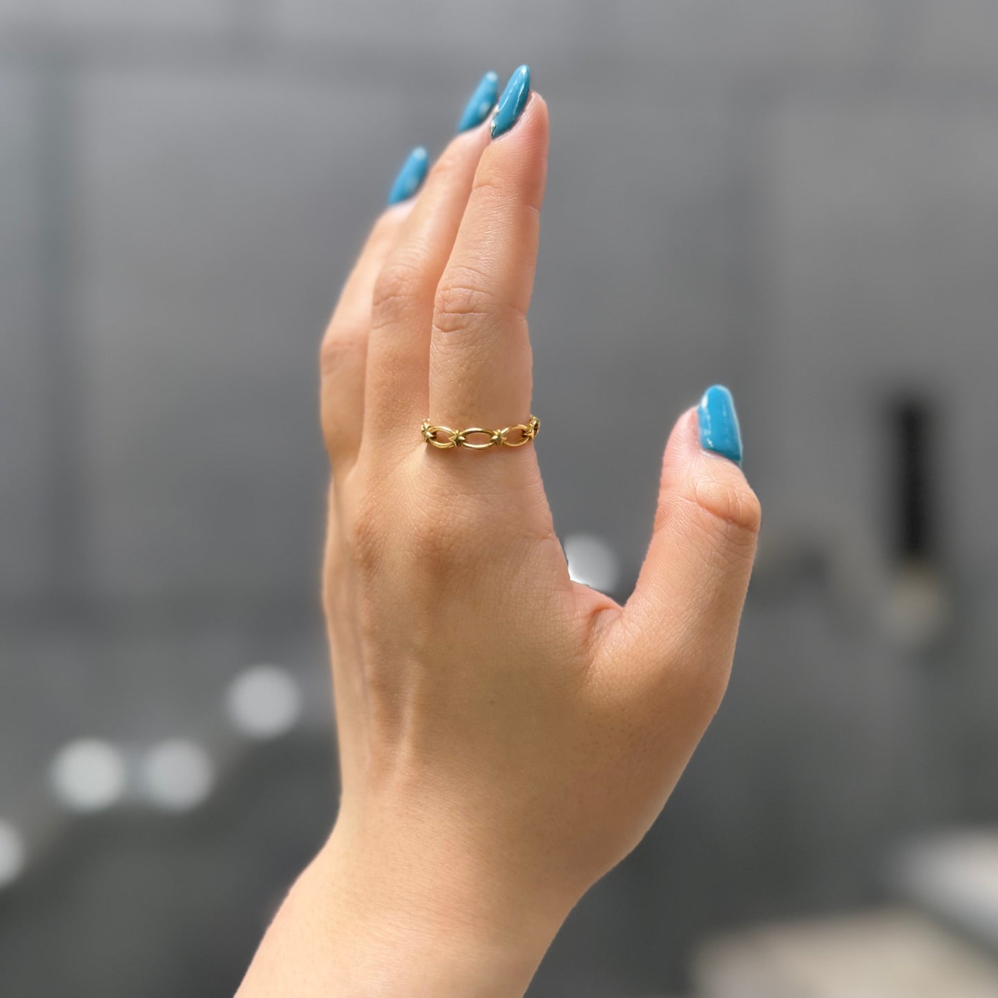 Brass star plain ring 11