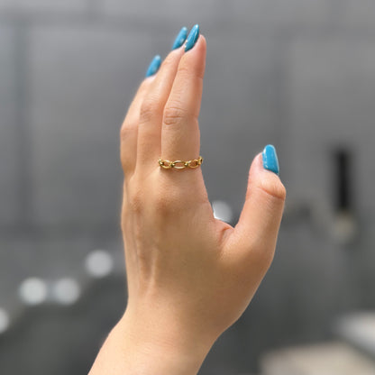 Brass star plain ring 11