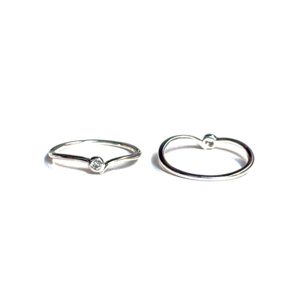 White topaz ring 5