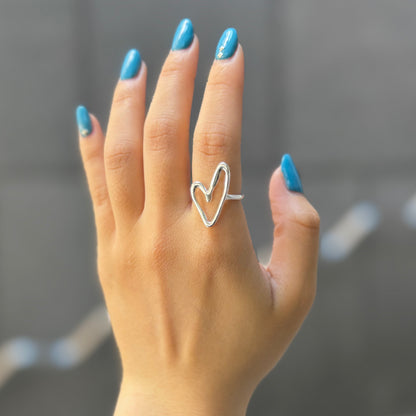 Heart plain ring 75