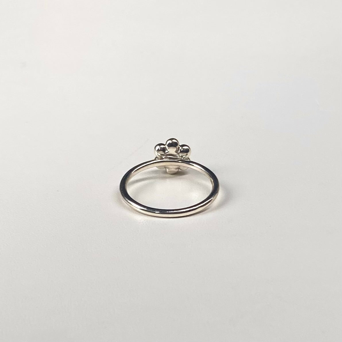 Silver925×Brass plain ring(Flower)