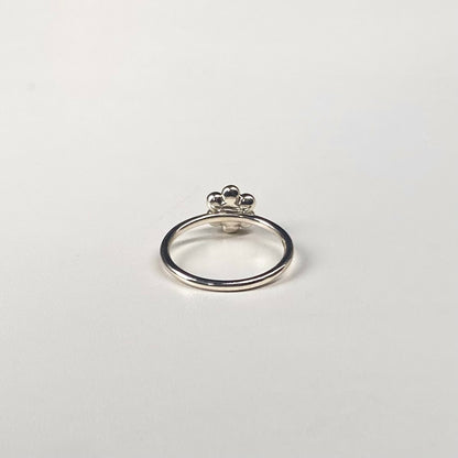 Silver925×Brass plain ring(Flower)