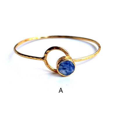 Brass 1stone bangle 3