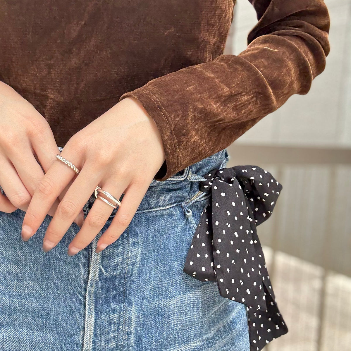 Silver925 plain ring 59