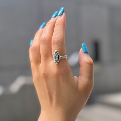 Blue topaz ring