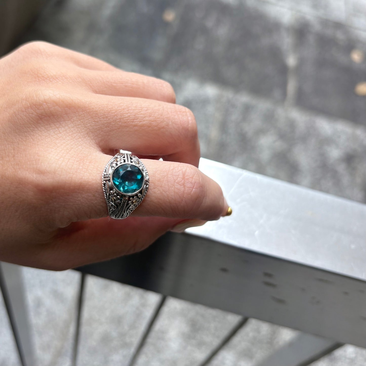 《 FUKUOKA limited 》【Biju mam poco】Blue Fluorite ring