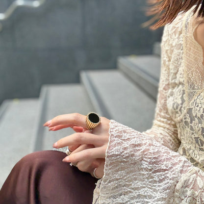 Brass design ring 16