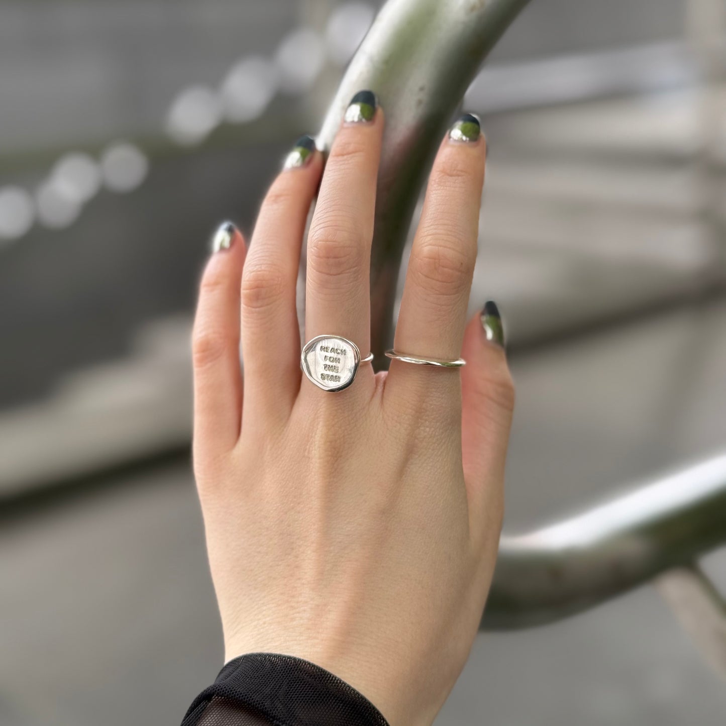 "REACH FOR THE STAR" plain ring
