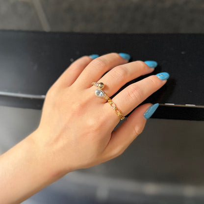 Brass design ring 14