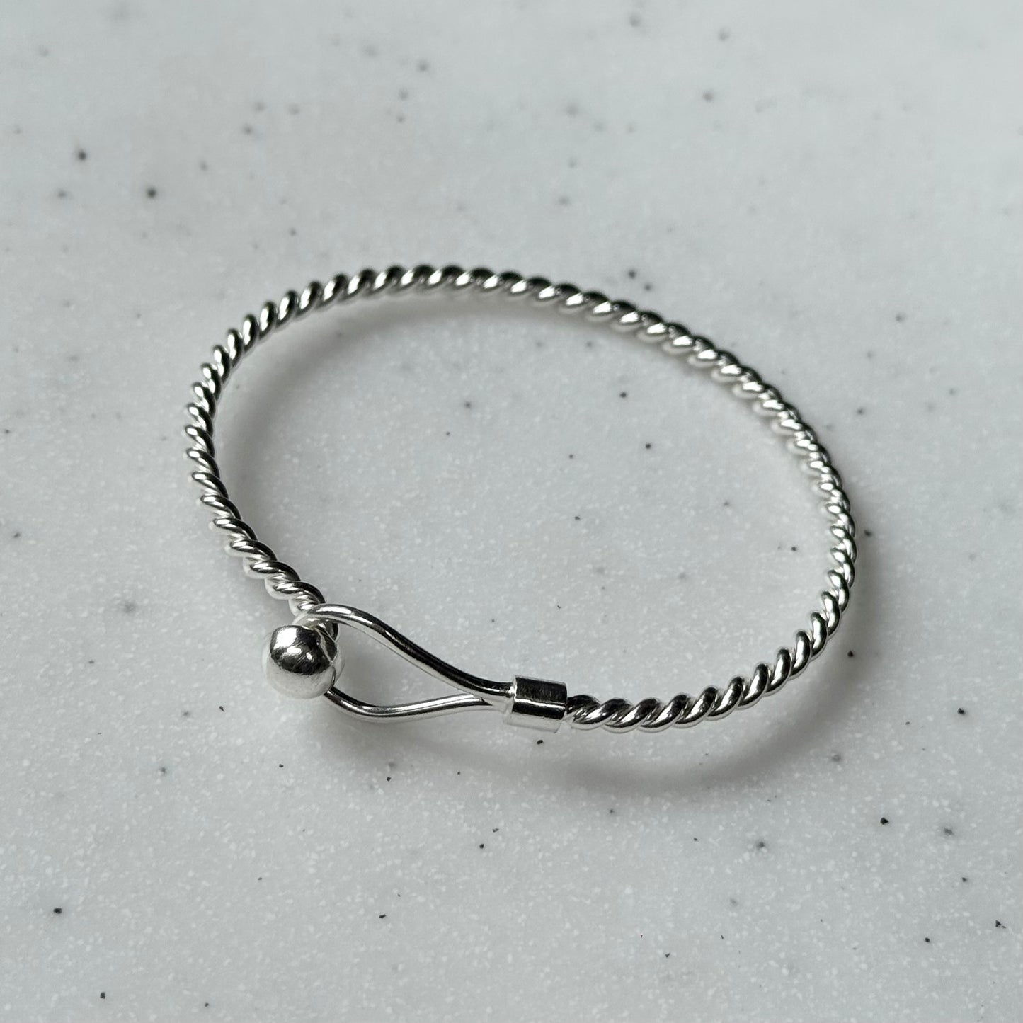 Silver925 plain bangle 3