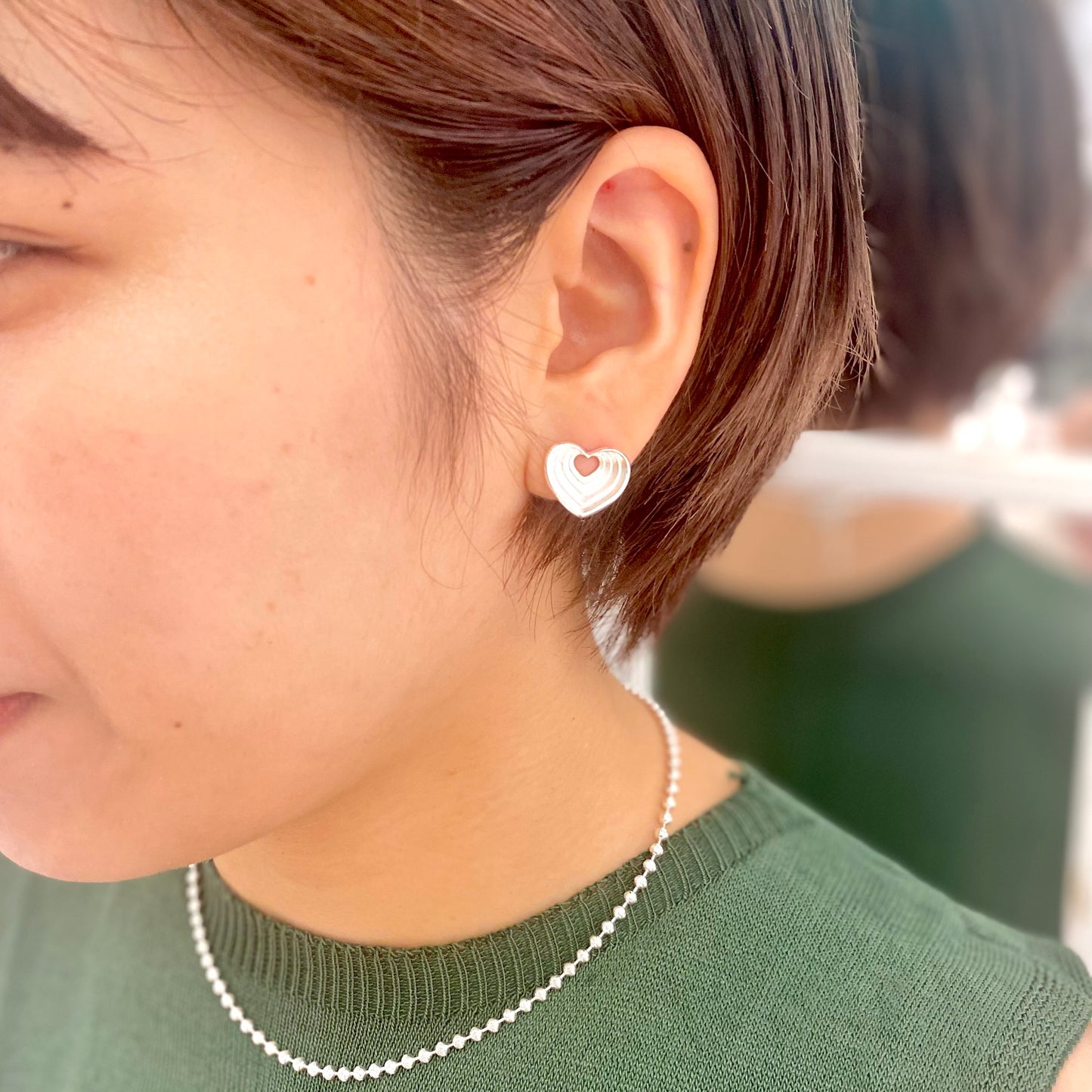 Heart plain pierce