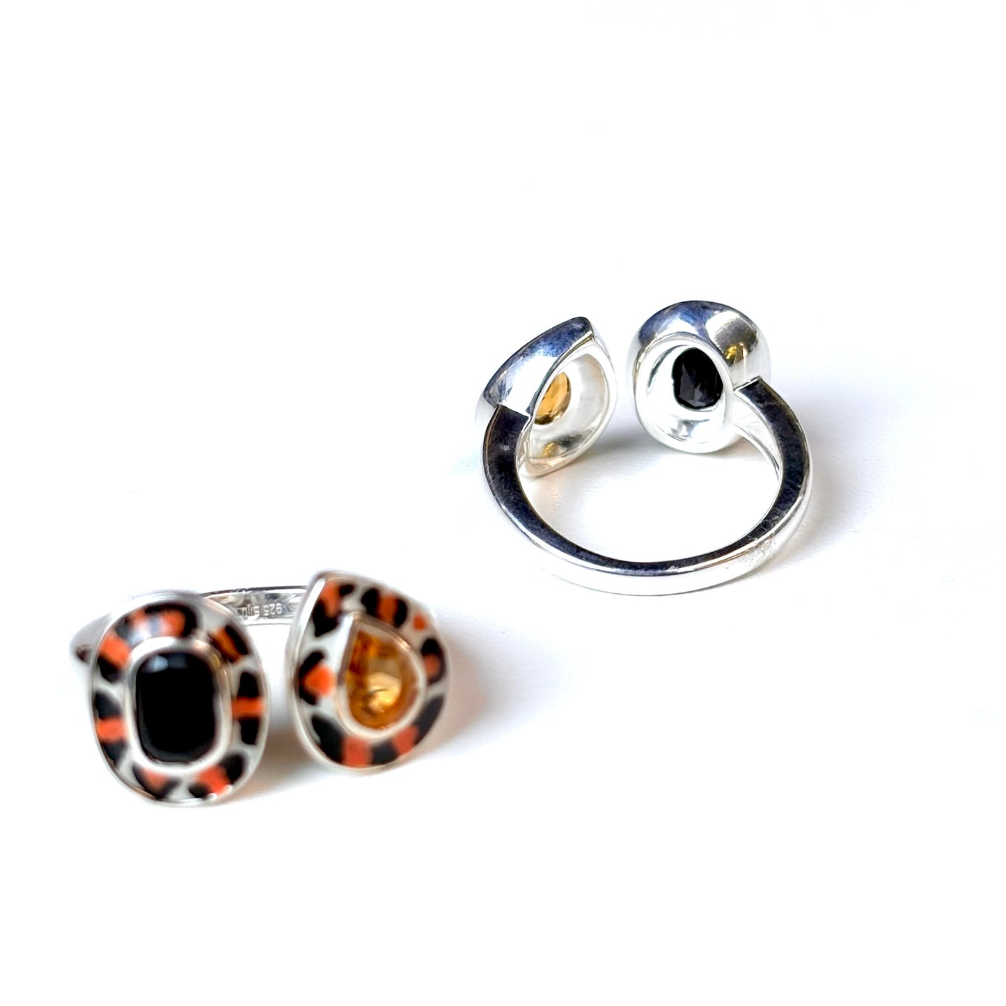 《 FUKUOKA limited 》【Biju mam poco】Leopard enamel × Stone ring