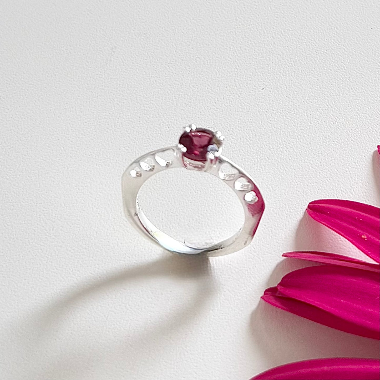 Heart design ring 〈Rohdolite  Garnet〉