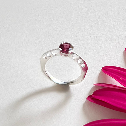 Heart design ring 〈Rohdolite  Garnet〉