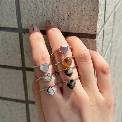 Heart ring & ear cuff
