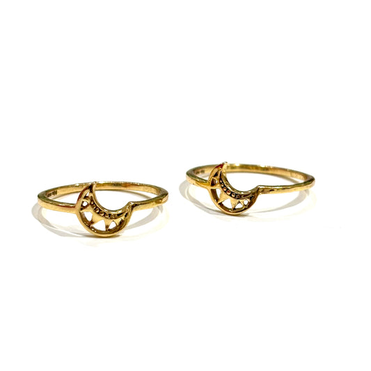 Brass Moon plain ring