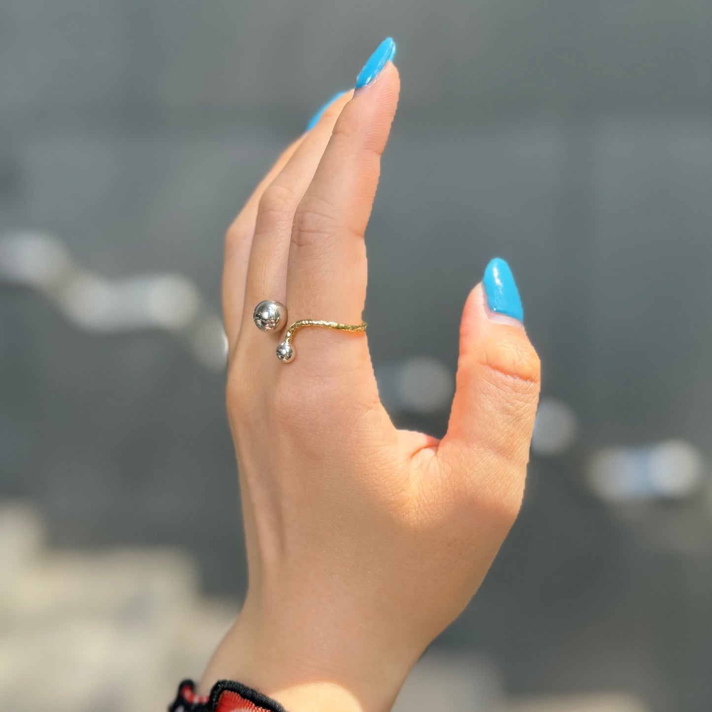 Silver925×Brass plain ring 6